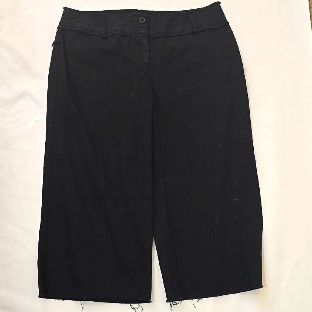 WHBM Black Wide-Leg Cropped Pants 2